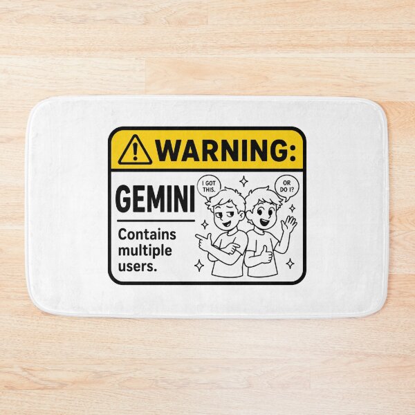 Item preview, Warning Gemini Contains Multiple Users designed and sold by MonkiFlipp.