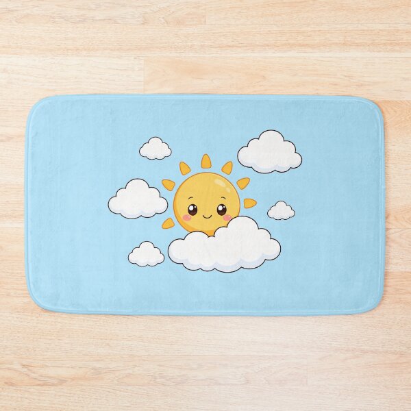 Item preview, Cute Sun Smiling in Clouds Kawaii Weather Art designed and sold by Seculinator.