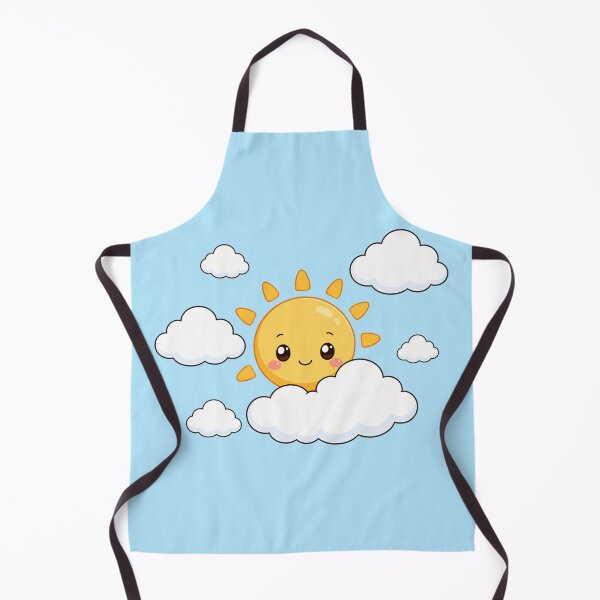 Item preview, Cute Sun Smiling in Clouds Kawaii Weather Art designed and sold by Seculinator.