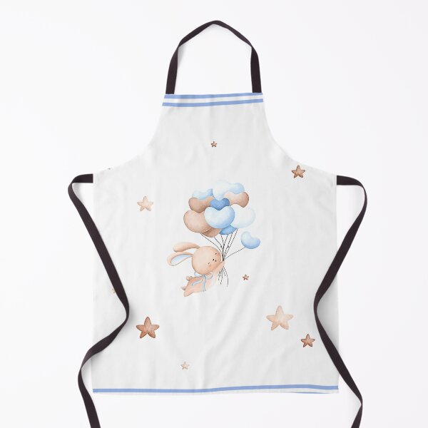 Item preview, Framed Baby Blue-Rabbit and Heart Balloons Large designed and sold by TeeGeeTees.