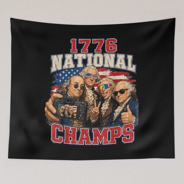 Item preview, Funny 1776 National Champs Funny Patriotic Founding Fathers designed and sold by Dela3.