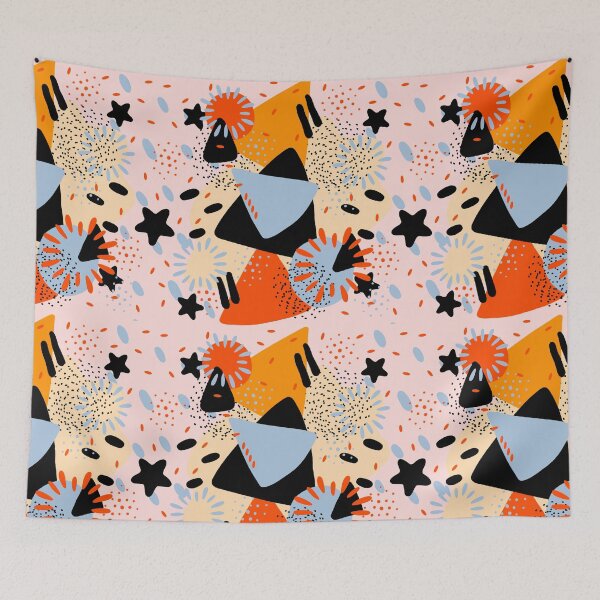 Item preview, Colour Carnival Retro Pattern Collection | Maximalist Geometric Floral and Character Designs designed and sold by VirtuallyCreativ .