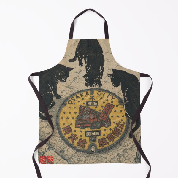 Item preview, Curious Black Cats and Osaka Manhole Art designed and sold by Komatoya.