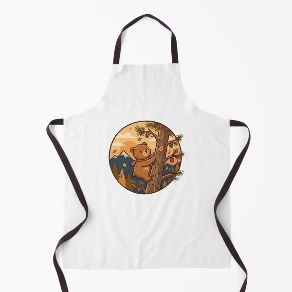 Item preview, Bear Cub Climbing Tree Mountain Design Cute Animal Sunset designed and sold by Yellowriversss.