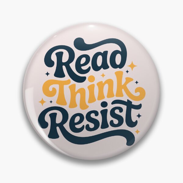 Item preview, Read Think Resist Groovy Retro Typography designed and sold by luffy2374.
