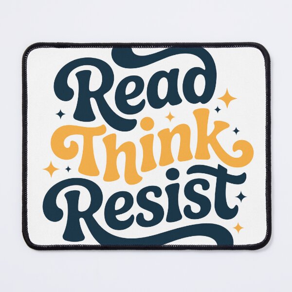 Item preview, Read Think Resist Groovy Retro Typography designed and sold by luffy2374.