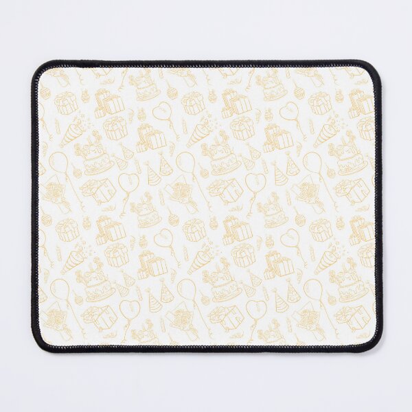 Item preview, Golden Birthday Doodle Pattern Cakes Balloons Gifts designed and sold by Zaya_art.