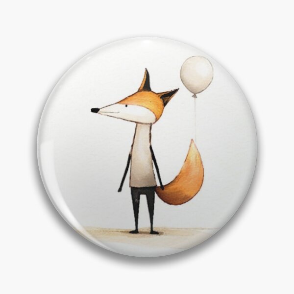 Item preview, Cute Watercolor Fox Happy Birthday - Adorable Baby Animal Balloon Art designed and sold by myforestfog.