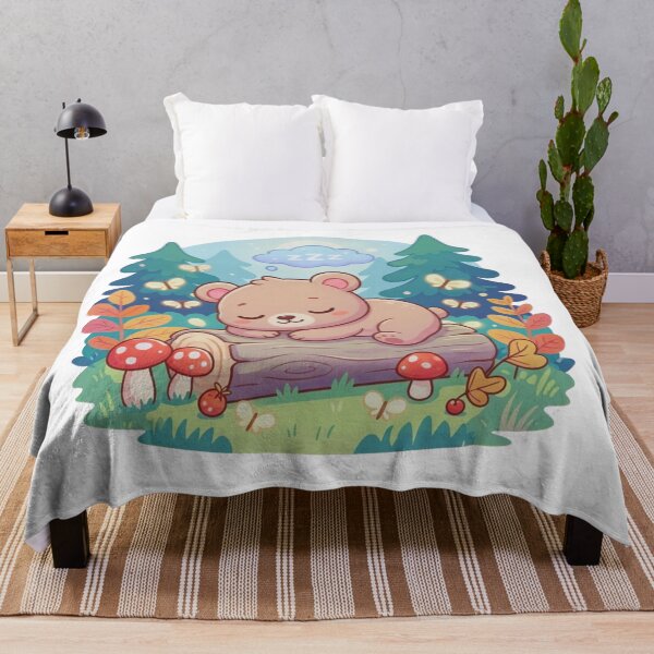 Item preview, Sleepy Bear Kawaii Forest Nap designed and sold by Gabe1983.