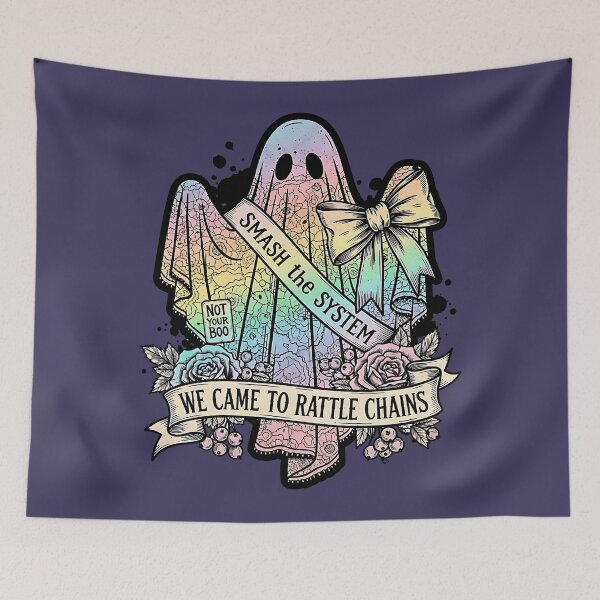 Item preview, Feminist Ghost - Halloween - Smash the System designed and sold by Hope & Riot.