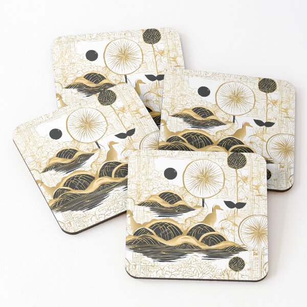 Item preview, Japanese Japanese Traditional Pattern - Traditional gold black Wagara Design designed and sold by KS-PopArtJapan.