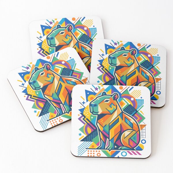 Item preview, Capybara Geometric Pop Art Illustration designed and sold by Innova_Creations.