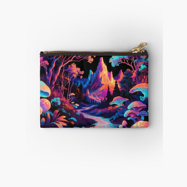 Item preview, Psychedelic Neon Mushroom Forest Fantasy Landscape designed and sold by Nexus Space.