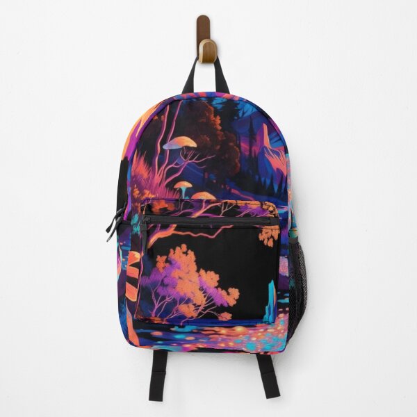 Item preview, Psychedelic Neon Mushroom Forest Fantasy Landscape designed and sold by Nexus Space.