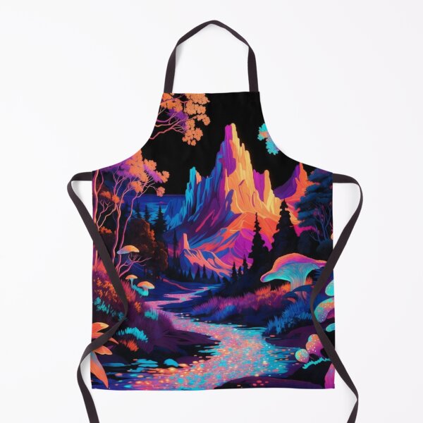 Item preview, Psychedelic Neon Mushroom Forest Fantasy Landscape designed and sold by Nexus Space.