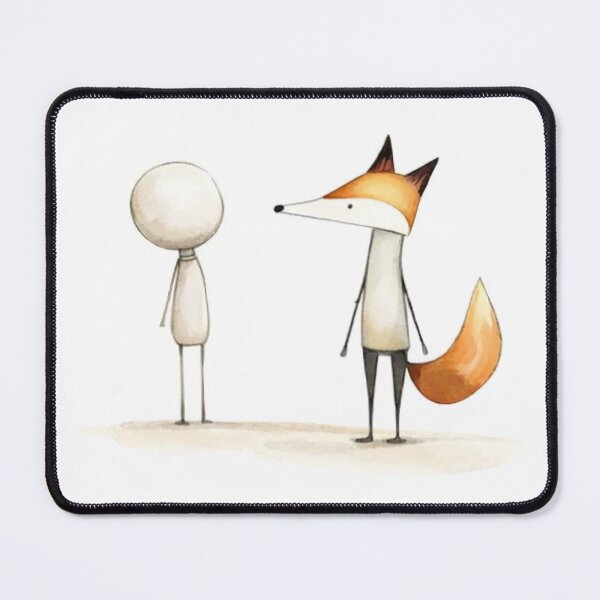 Item preview, Cute Watercolor Fox and Friend Happy Birthday - Adorable Minimalist Art designed and sold by myforestfog.
