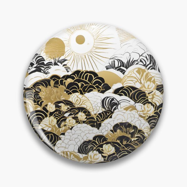 Item preview, Japanese Japanese Traditional Pattern - Traditional gold black Wagara Design designed and sold by KS-PopArtJapan.