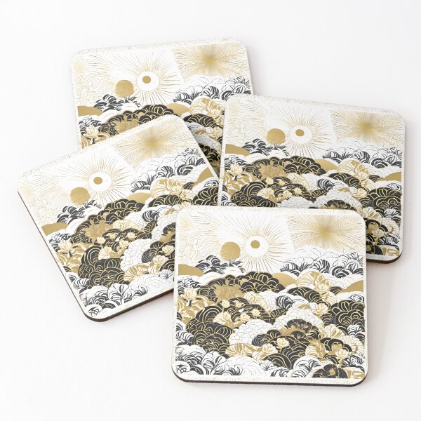 Item preview, Japanese Japanese Traditional Pattern - Traditional gold black Wagara Design designed and sold by KS-PopArtJapan.