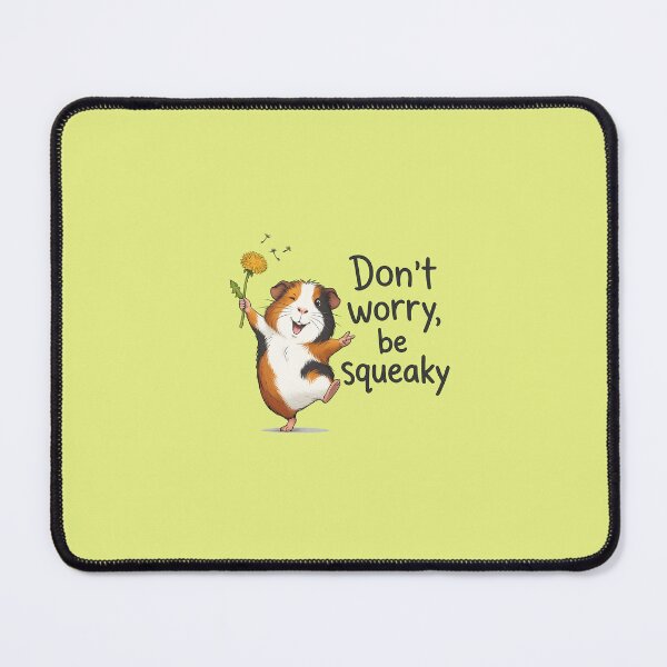 Item preview, Don't Worry, Be Squeaky – Cute guinea pig with a dandelion designed and sold by ENGLITZADIN.