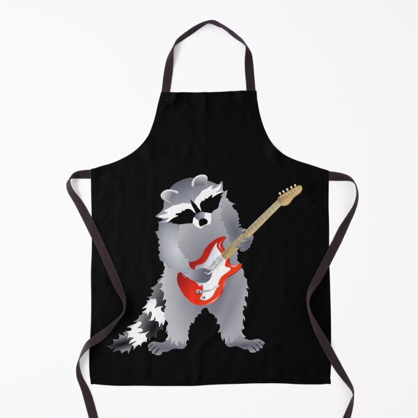Item preview, Raccoon Playing Right Handed, Red Electric Guitar designed and sold by Adamo-illustration.