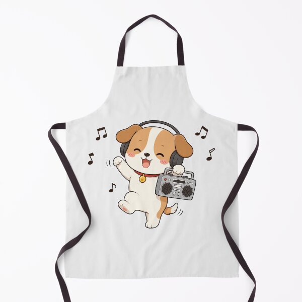 Item preview, Cute Puppy Dog Listening to Music Kawaii Retro Boombox designed and sold by Seculinator.
