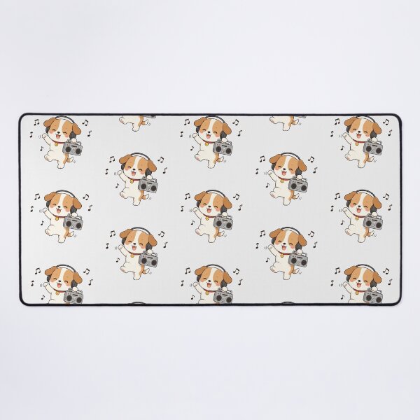 Item preview, Cute Puppy Dog Listening to Music Kawaii Retro Boombox designed and sold by Seculinator.