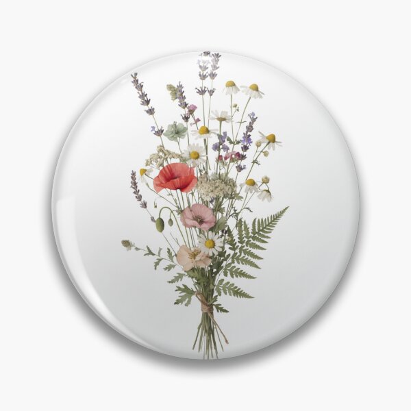 Item preview, Pressed Wildflowers Herbarium — Vintage Botanical Art Print designed and sold by DreamelleStudio.