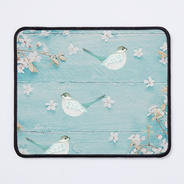 Item preview, Blue and White Birds on Wooden Panel designed and sold by TeeGeeTees.
