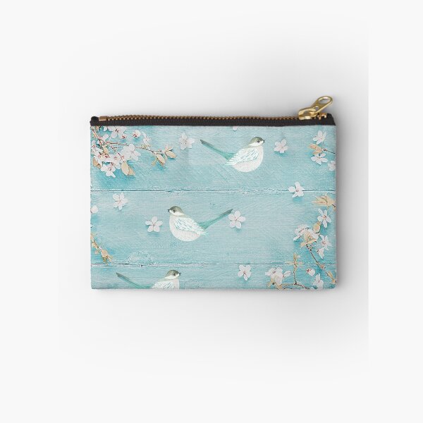 Item preview, Blue and White Birds on Wooden Panel designed and sold by TeeGeeTees.
