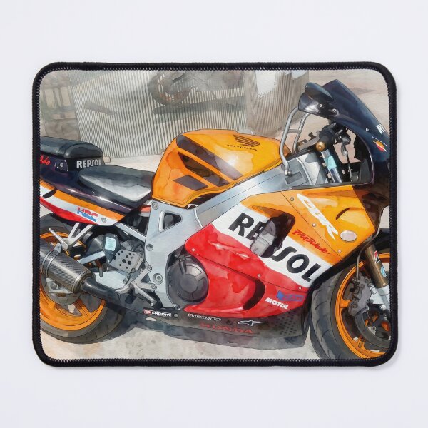 Item preview, Honda CBR Fireblade Repsol Edition in Watercolor Style —  Art from Real Photography designed and sold by M.ALK.Watercolor.