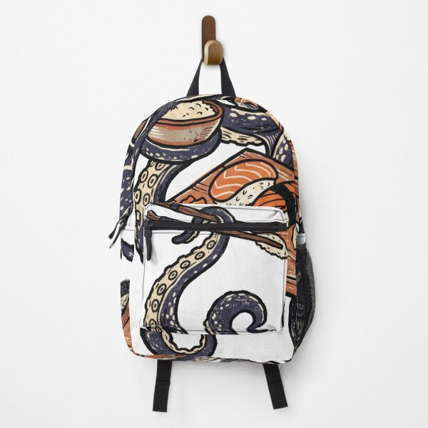 Item preview, Retro Octopus Eating Sushi Japanese Art designed and sold by seven things shop.