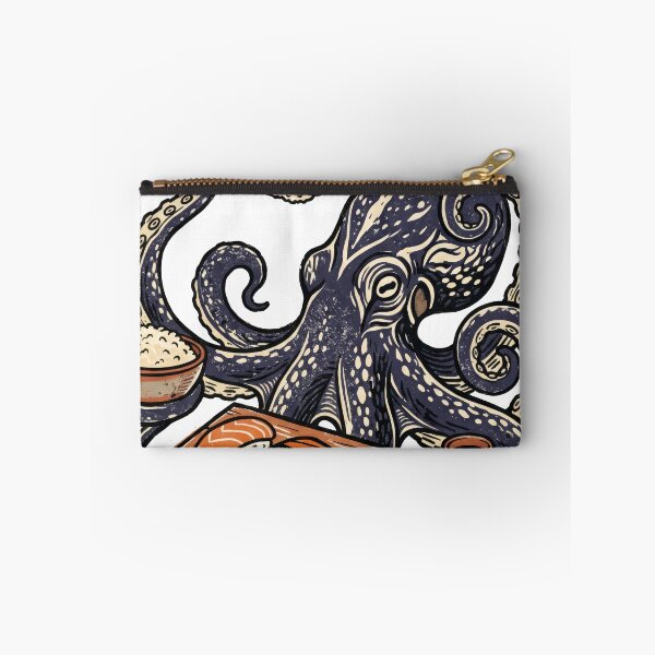 Item preview, Retro Octopus Eating Sushi Japanese Art designed and sold by seven things shop.