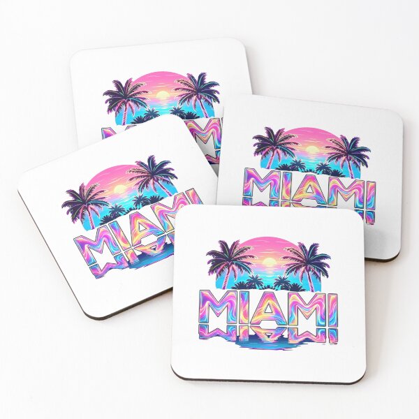 Item preview, Miami Synthwave Sunset Retro 80s Tropical Design designed and sold by Colorful-Garden.