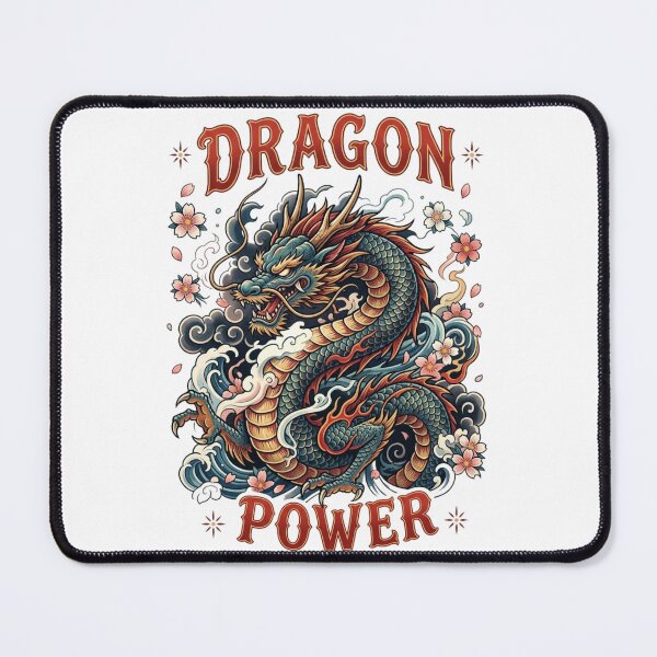Item preview, Japanese Dragon Power with Cherry Blossom Illustration designed and sold by Ahmedsyde.