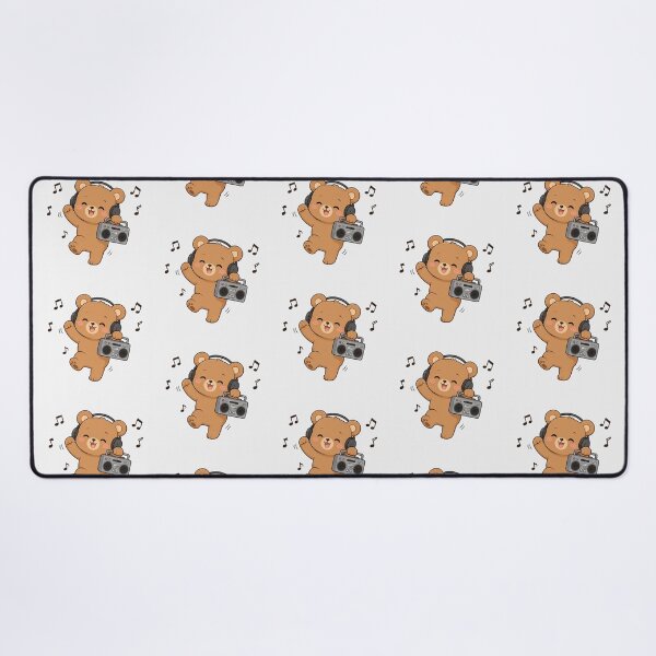 Item preview, Cute Teddy Bear Listening to Music Kawaii Retro Boombox designed and sold by Seculinator.