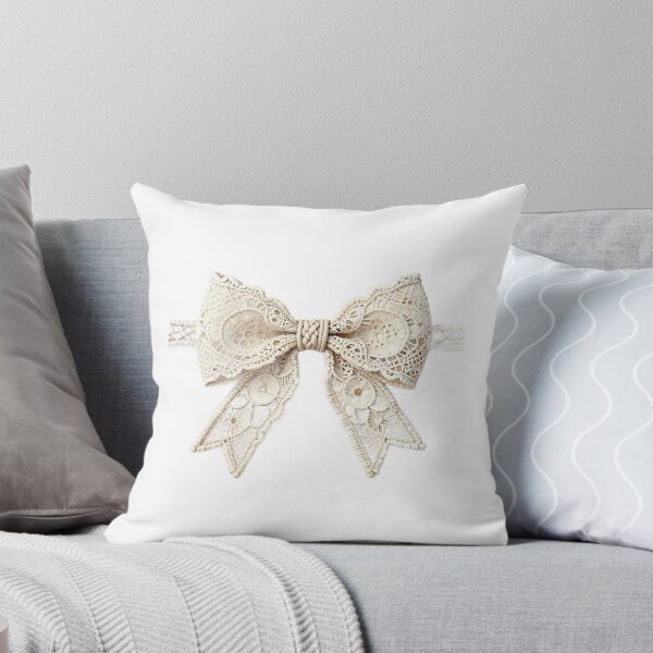 Item preview, Intricate Lace and Macrame Bohemian Bow Canvas Print designed and sold by TaBogroupsRed.
