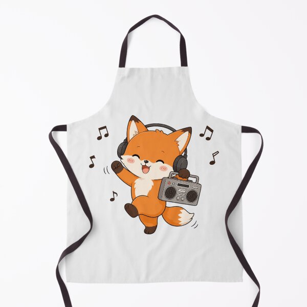 Item preview, Cute Fox Listening to Music Kawaii Retro Boombox designed and sold by Seculinator.