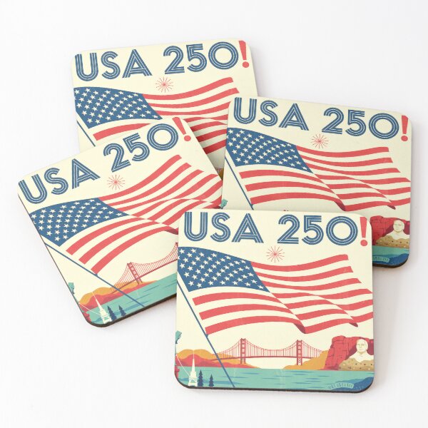 Item preview, USA 250 Vintage Patriotic Landmark Illustration designed and sold by DW-AiRT.