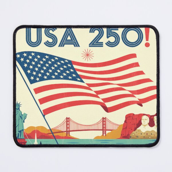 Item preview, USA 250 Vintage Patriotic Landmark Illustration designed and sold by DW-AiRT.