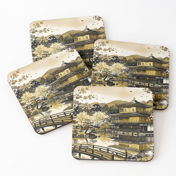 Item preview, Japanese Japanese Traditional Pattern - Traditional gold black Wagara Design designed and sold by KS-PopArtJapan.