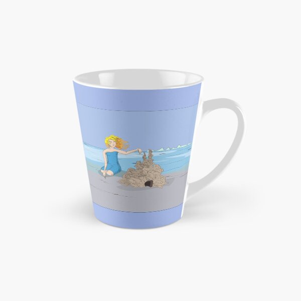 Item preview, Girl Building a Sandcastle — Summer Beach Art designed and sold by jimmytedesky.