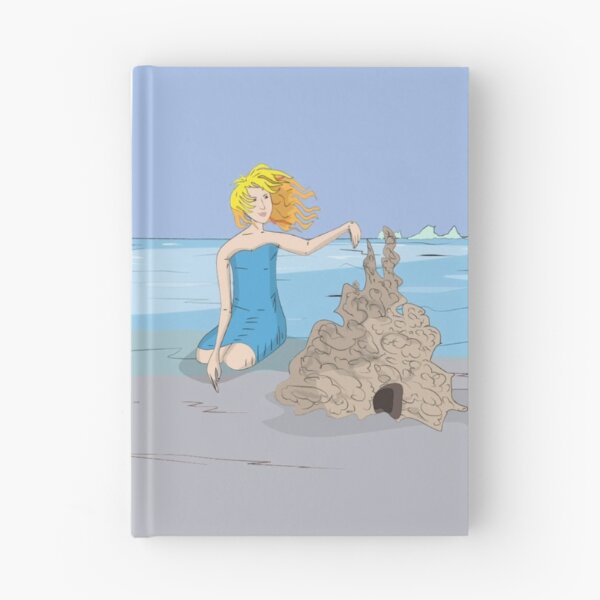 Item preview, Girl Building a Sandcastle — Summer Beach Art designed and sold by jimmytedesky.