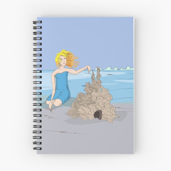 Item preview, Girl Building a Sandcastle — Summer Beach Art designed and sold by jimmytedesky.