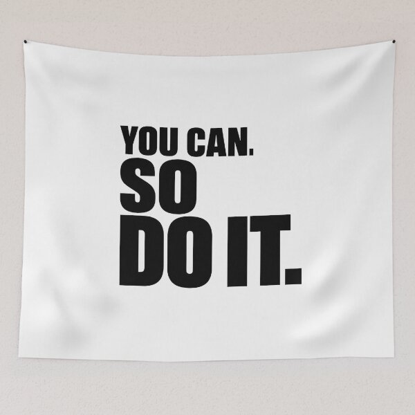 Item preview, You Can. So Do It. | Minimal Motivational Quote designed and sold by Lovestickerco.