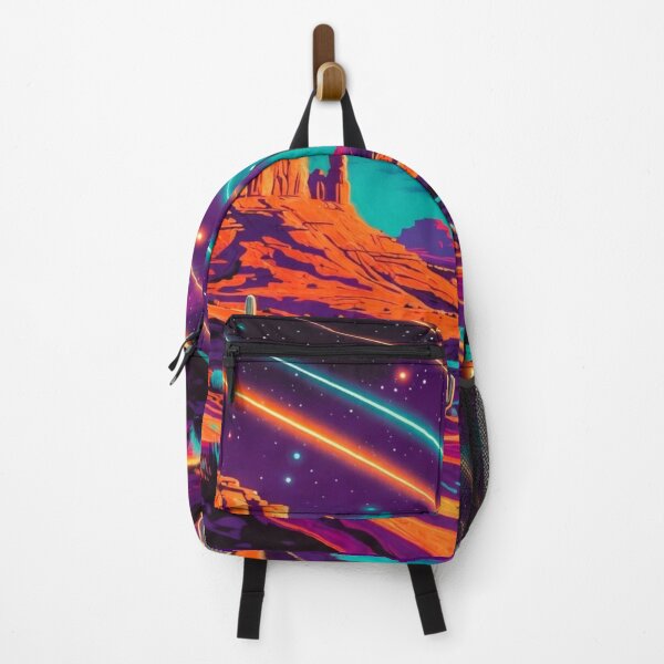 Item preview, Cosmic Neon Desert Synthwave Saguaro Cactus Landscape designed and sold by Nexus Space.