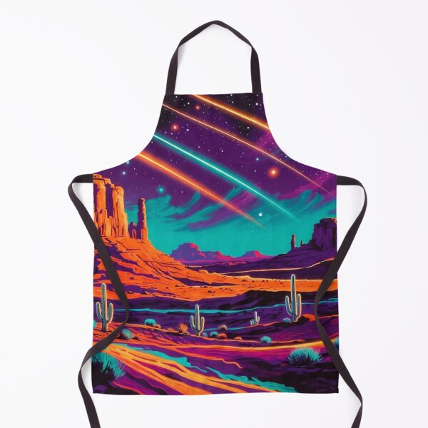 Item preview, Cosmic Neon Desert Synthwave Saguaro Cactus Landscape designed and sold by Nexus Space.