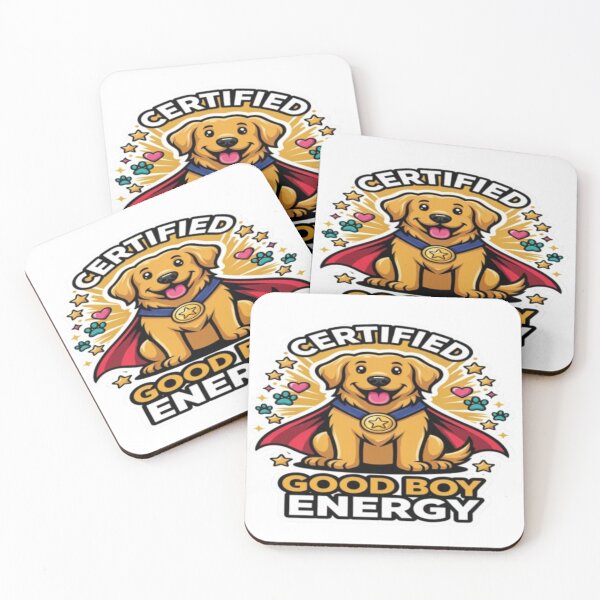 Item preview, Certified Good Boy Energy Funny Golden Retriever Superhero Design designed and sold by ClaussShop.