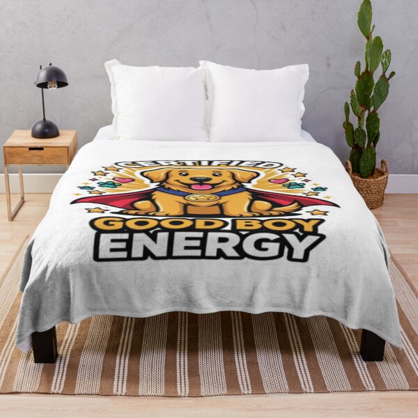 Item preview, Certified Good Boy Energy Funny Golden Retriever Superhero Design designed and sold by ClaussShop.