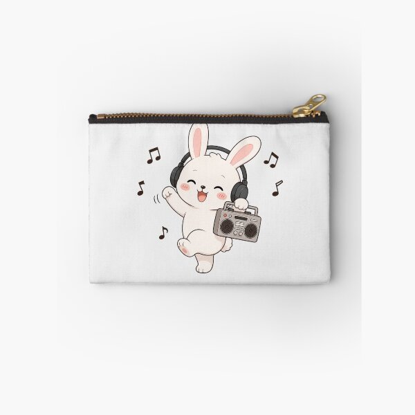 Item preview, Cute Bunny Rabbit Listening to Music Kawaii Retro Boombox designed and sold by Seculinator.