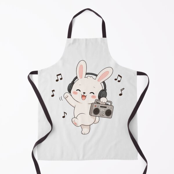 Item preview, Cute Bunny Rabbit Listening to Music Kawaii Retro Boombox designed and sold by Seculinator.